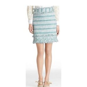 Tory Burch Nora Tweed embellished skirt
